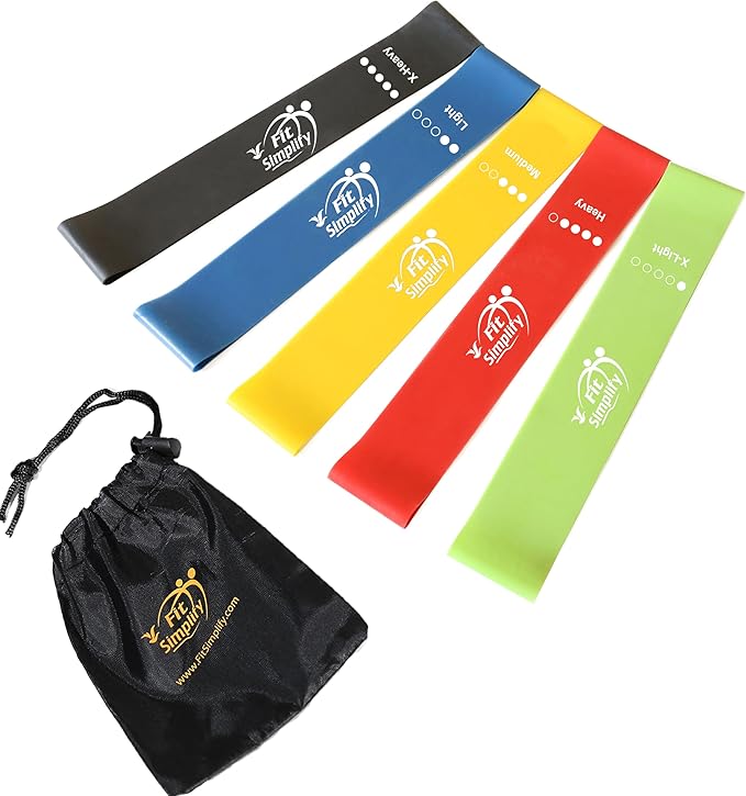 A full set of resistance bands for home workout, including colorful tubes, handles, ankle straps, and a door anchor.