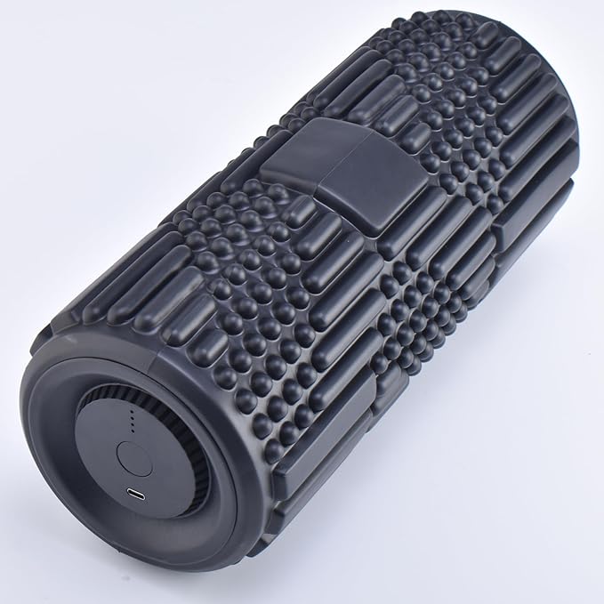 VibeFlow Pro vibrating foam roller for back relief.