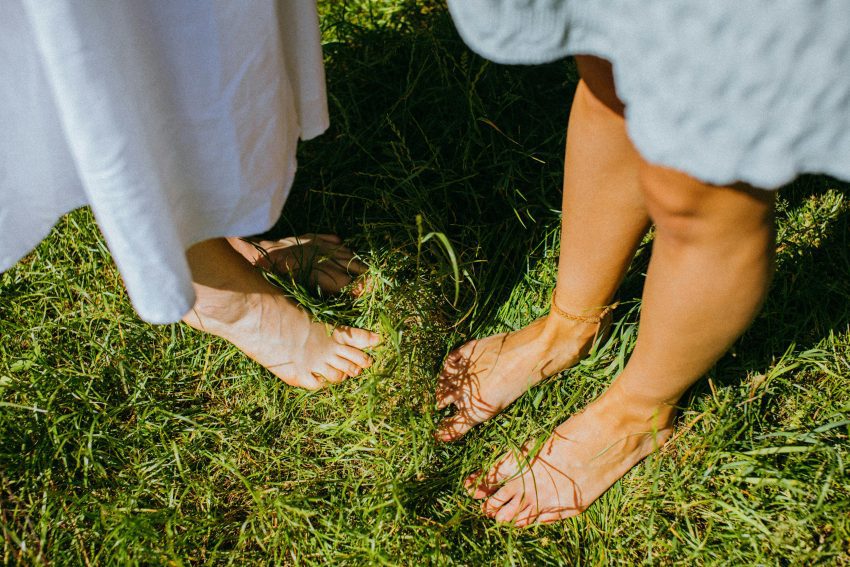 A person practices various grounding techniques to feel calm and present, demonstrating simple ways to find peace.