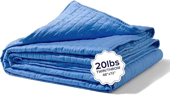 An adult enjoying a restful sleep with a Gravity weighted blanket.